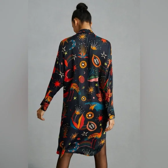 Farm Rio Longline Buttondown Dress Size XS - Picture 2 of 7